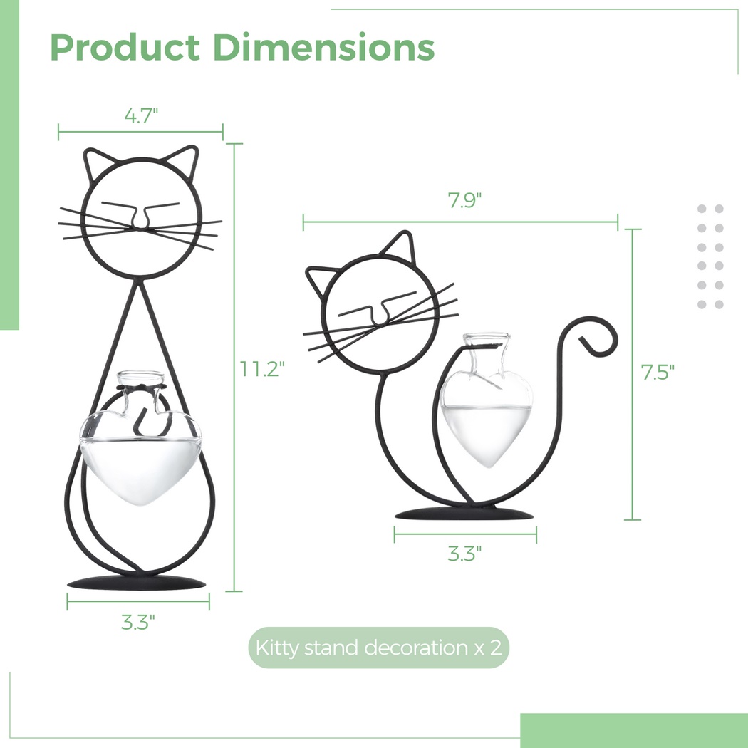 2 Stuks Leuke Kat Vaas Voortpl - Propagation Station Vase recensie en prijs